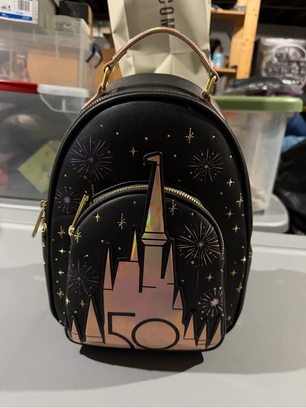 Walt Disney World 50th Anniversary Grand Finale Loungefly Mini Backpack